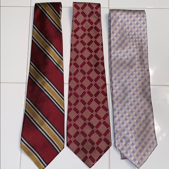 Vtg bundle of 3 Hart Schaffner & Marx ties - Picture 1 of 7